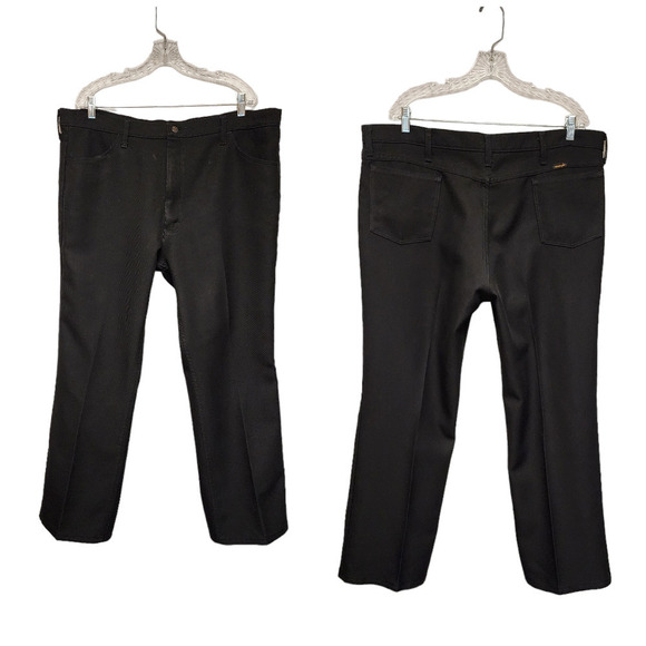 WRANGLER Men's Black Casual  Straight Leg Pants Size 42X29 - Picture 1 of 4